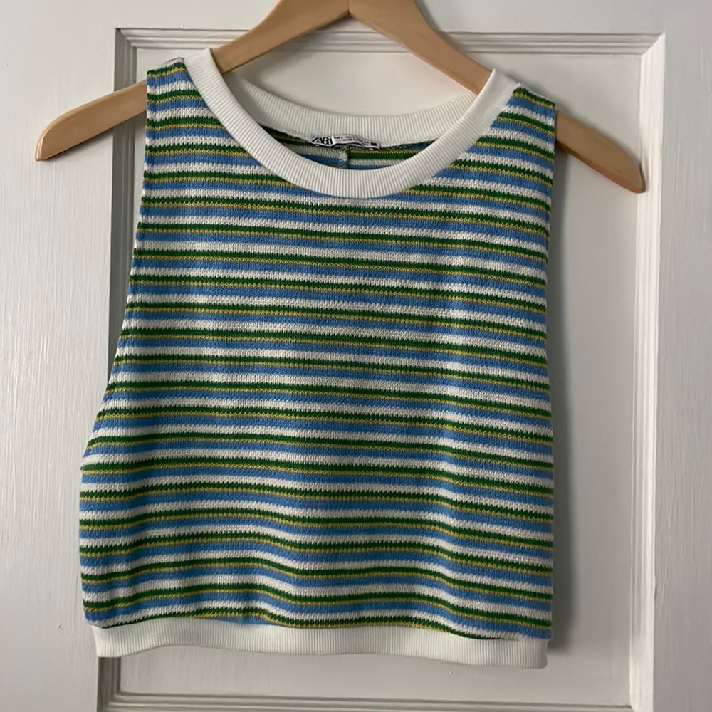 Zara Cropped Sleeveless Sweater
